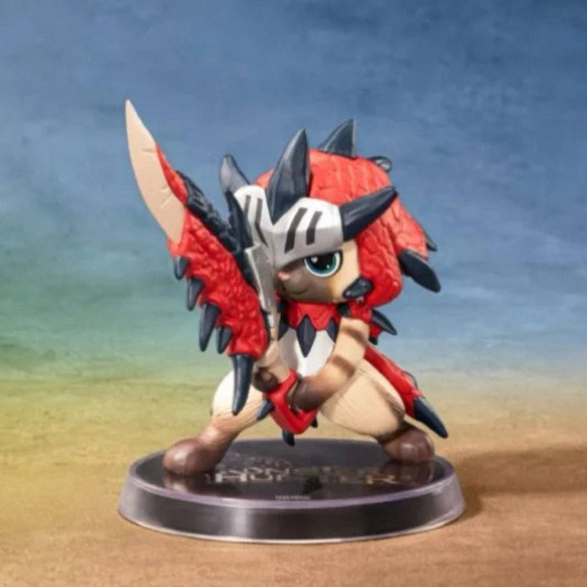 Monster Hunter Palico figure blind-box series: Palico in red and black armour; possible random design