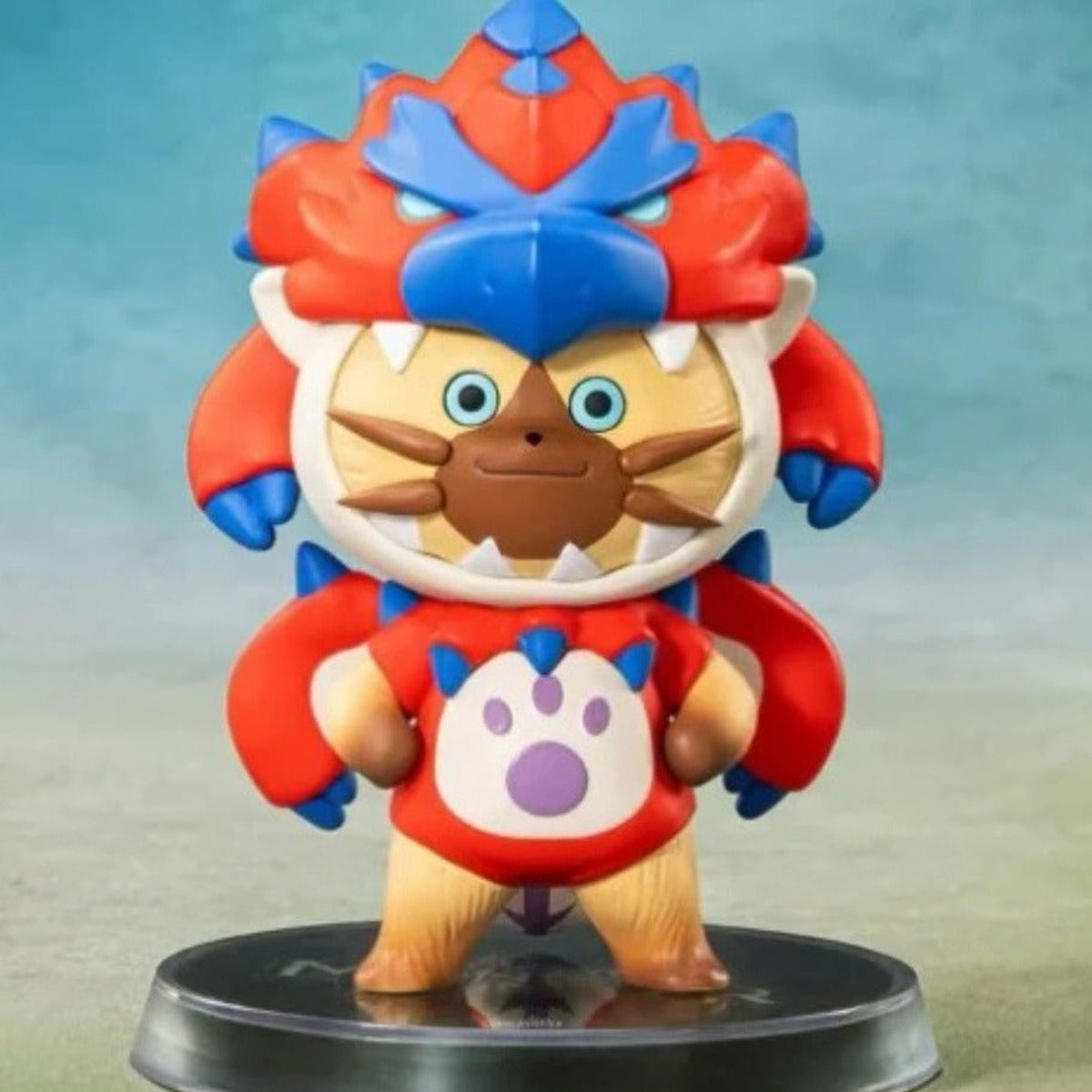 Monster Hunter Palico figure blind-box series: Palico in a red and blue helmet costume; possible random design