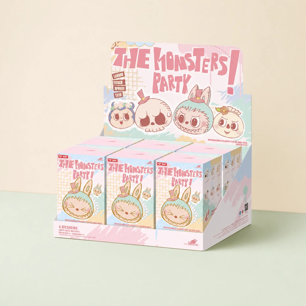 THE MONSTERS Party Series-Reversible Plush Toy Blind Box - Sealed Whole Set 6 Designs