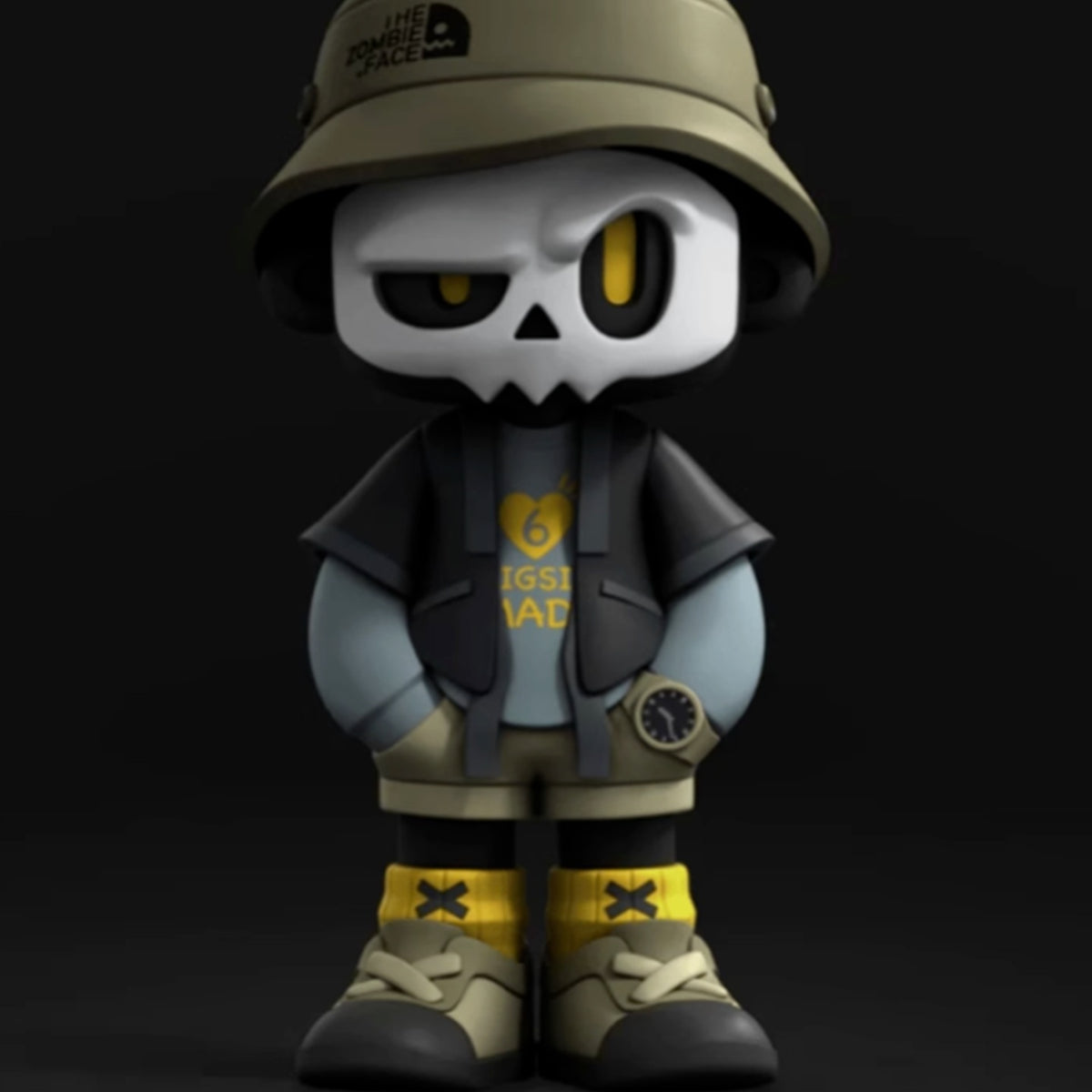 MR.BONE Camping Series Figure Blind Box - Camping figure detail with upper green hat cropped; random design not guaranteed