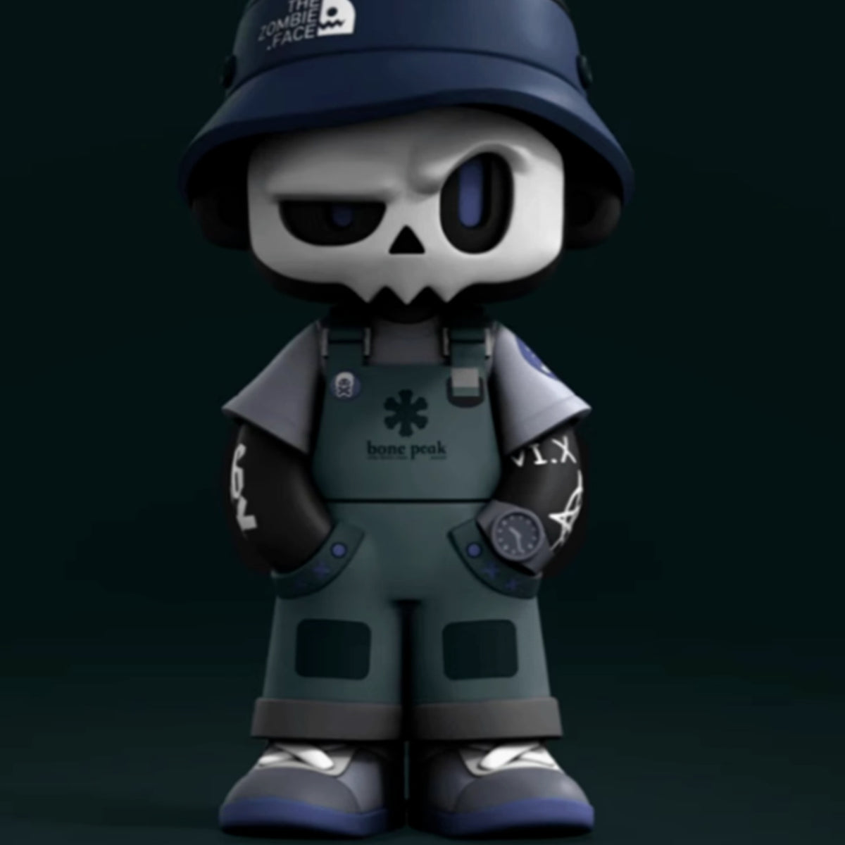 MR.BONE Camping Series Figure Blind Box - Camping figure detail with upper blue hat cropped; random design not guaranteed