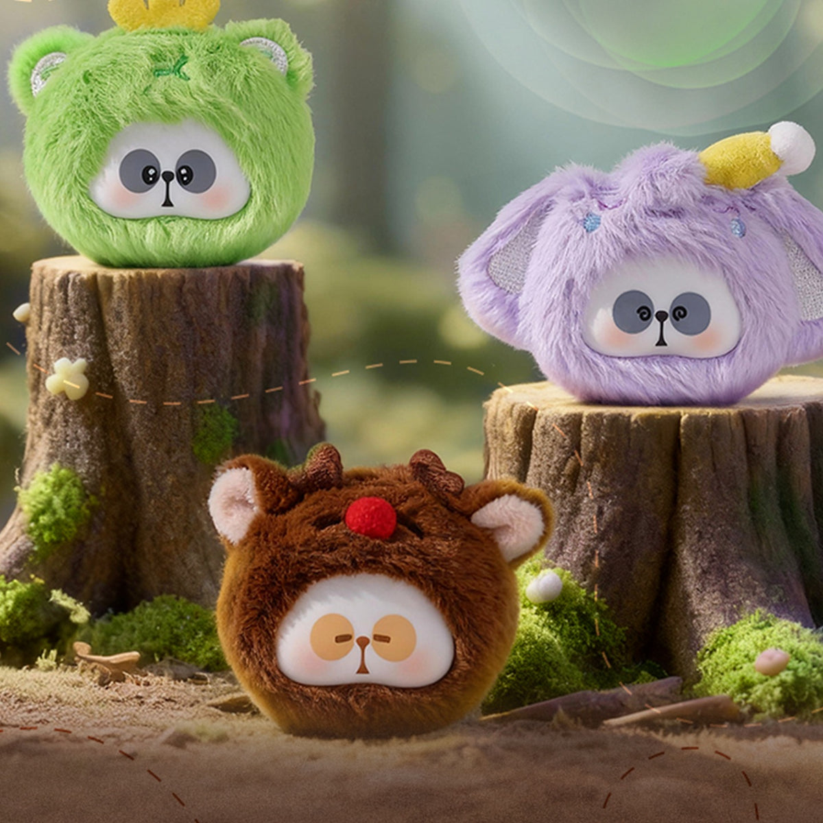 Mr.PA Critter Pals Series Plush Pendant Blind Box - Critter Pals group with complete central plush pendant body example; random design not guaranteed