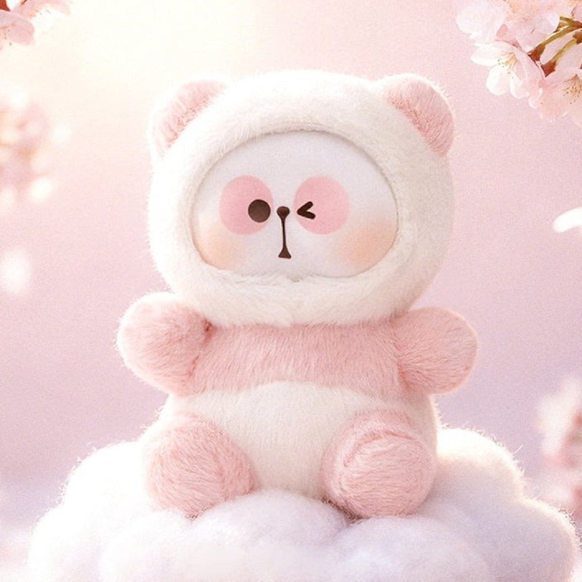 MR.PA-PAPA'S Blossom Whispers Series Composite Plush Blind Box - Pink complete design example; random design not guaranteed