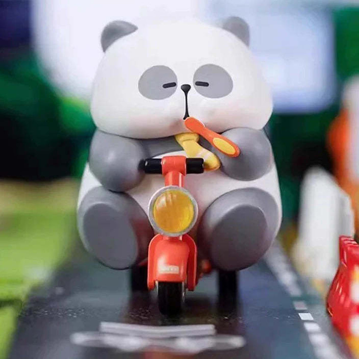 MR PA'S Working Diary Series Blind Box - Panda complete scooter figure example; random design not guaranteed