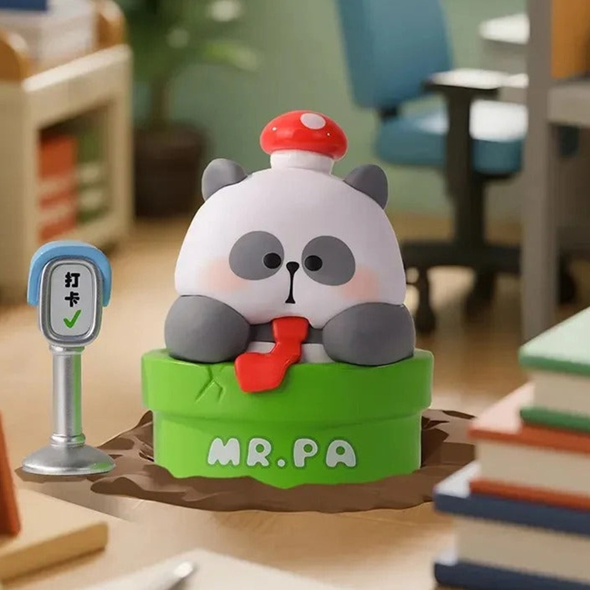 MR.PA Wish List Series Figures, Blind Box - Panda work check-in complete design example; random design not guaranteed