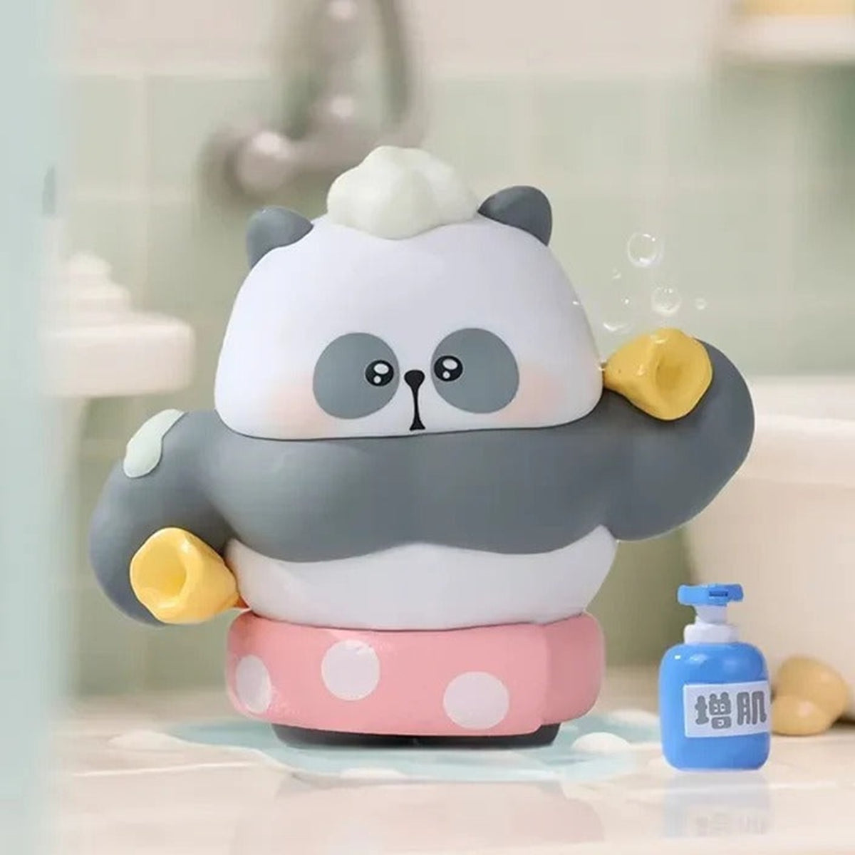 MR.PA Wish List Series Figures, Blind Box - Panda bath complete design example; random design not guaranteed