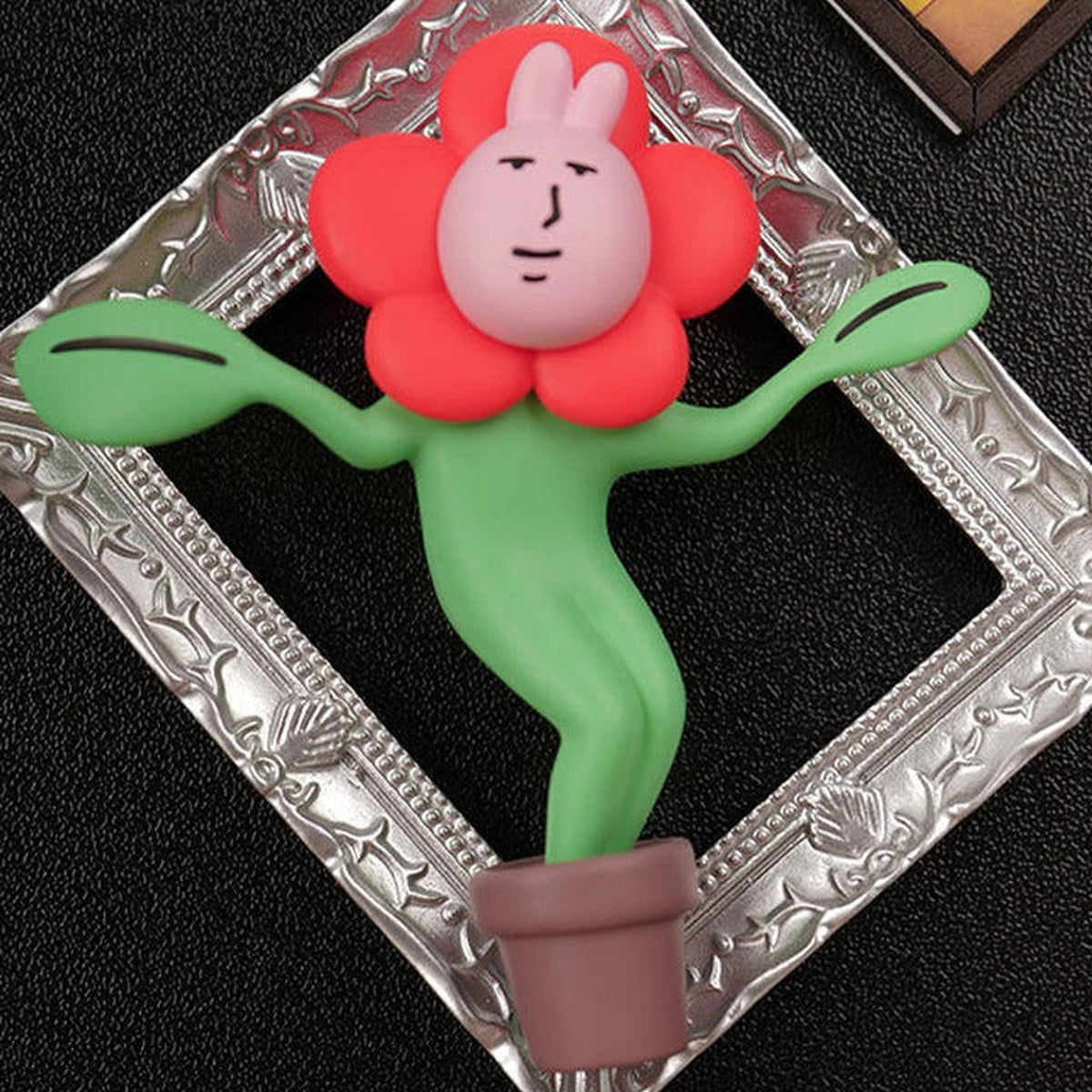 My Friend Pink Rabbit Abstract Series Mini Figure Blind Box - Red flower complete design example; random design not guaranteed