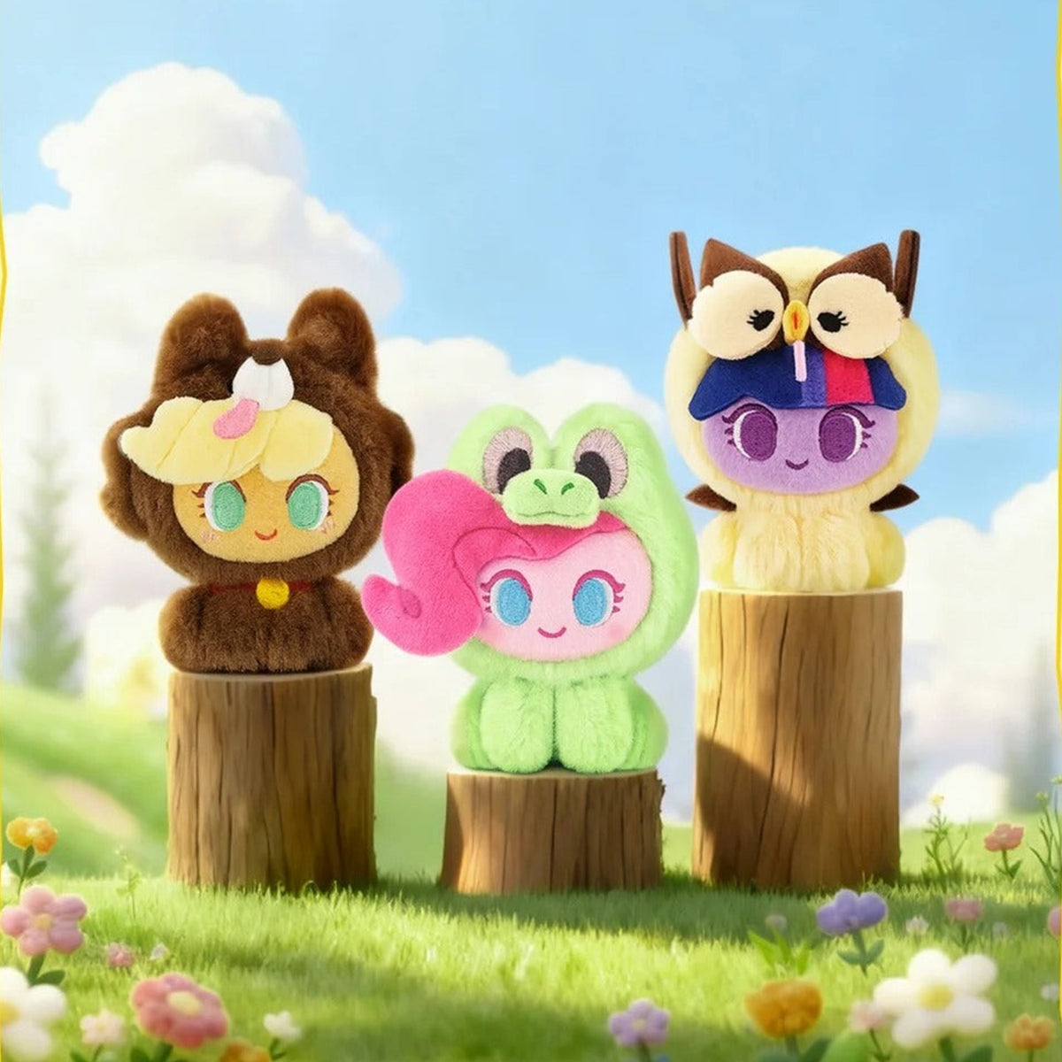 My Little Pony Fancy Pony Pets Series Plush Pendant Blind Box - Complete pony plush comparison with dog, frog and owl-style hoods; random design not guaranteed