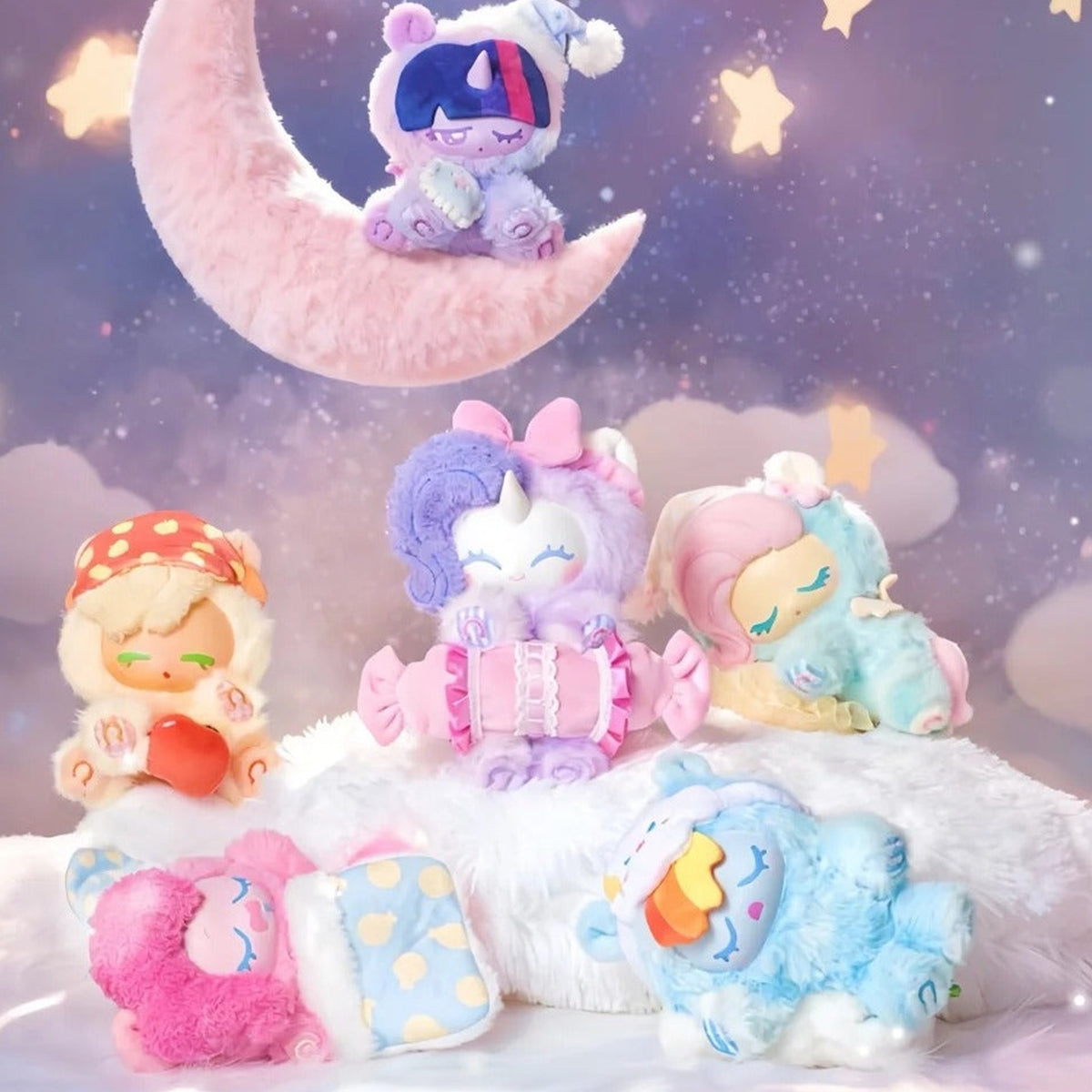 My Little Pony Good Night And Sweet Dreams Series Plush Blind Box - Series design overview; random design not guaranteed