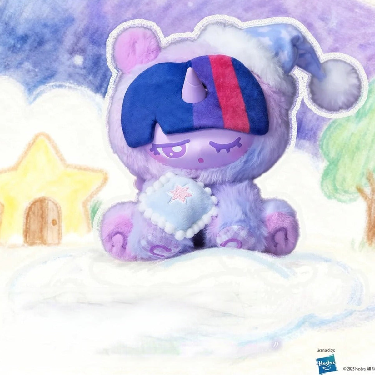 My Little Pony Good Night And Sweet Dreams Series Plush Blind Box - Purple seated design example; random design not guaranteed