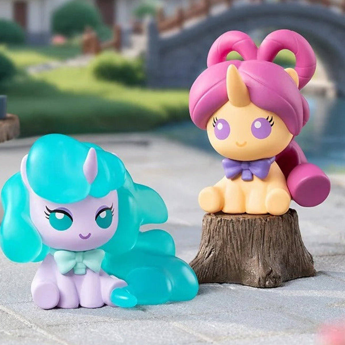 My Little Pony Home is Protection Series Magic Bottle Mini Figure Blind Box - Complete two pony mini figure examples on woodland display; random design not guaranteed
