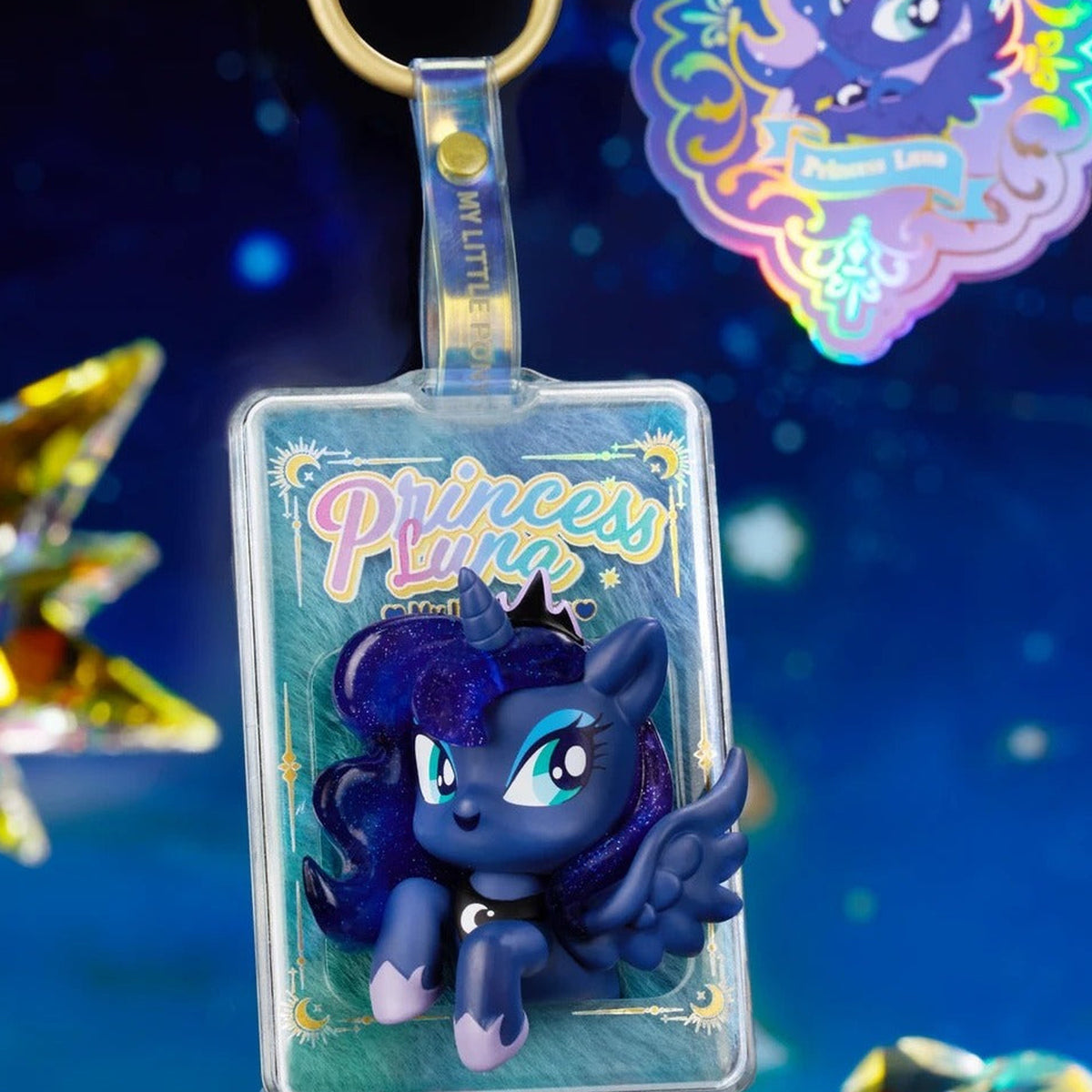 My Little Pony Sparkling Stream Series Fluffy Hanging Card Blind Box - Dark pony hanging card detail with upper ring and lower card cropped; random design not guaranteed