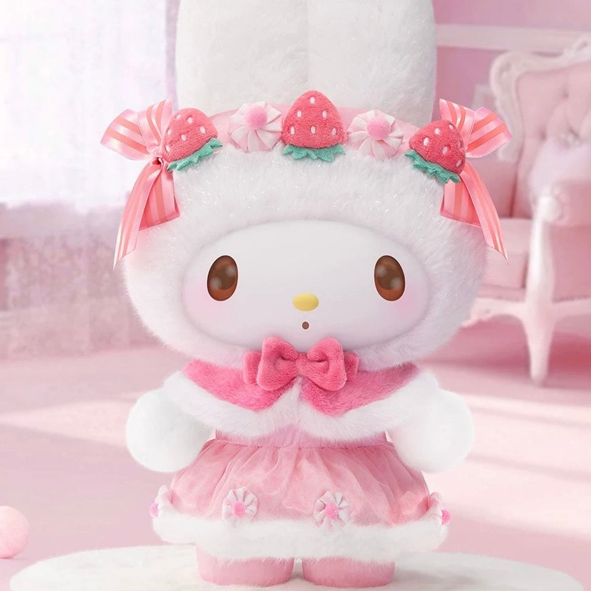 My Melody Strawberry Cookie — strawberry headwear detail