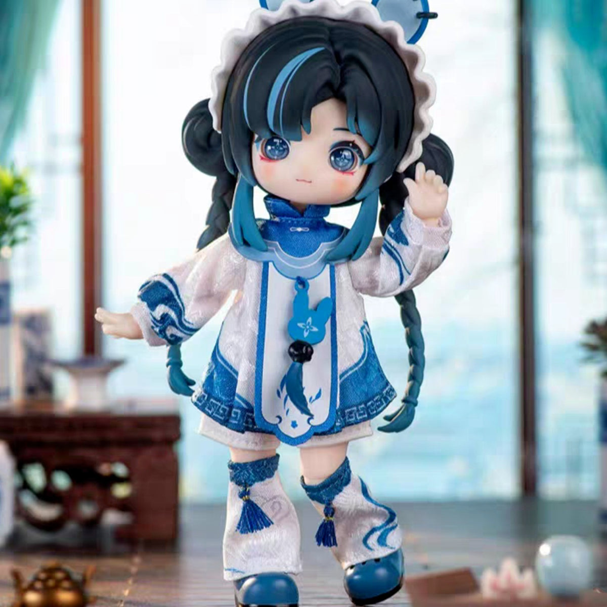NAGI Cloud Ruins Chronicle Series Action Figures BJD Blind Box - Blue outfit design detail; random design not guaranteed