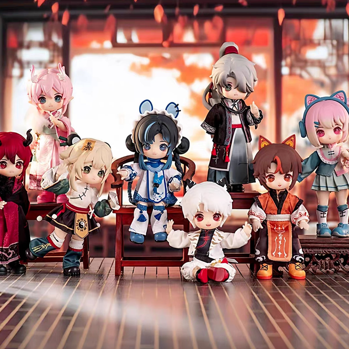 NAGI Cloud Ruins Chronicle Series Action Figures BJD Blind Box - Series design overview; random design not guaranteed