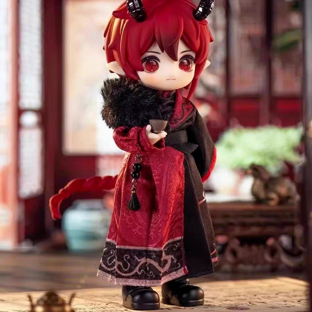 NAGI Cloud Ruins Chronicle Series Action Figures BJD Blind Box - Red outfit design detail; random design not guaranteed