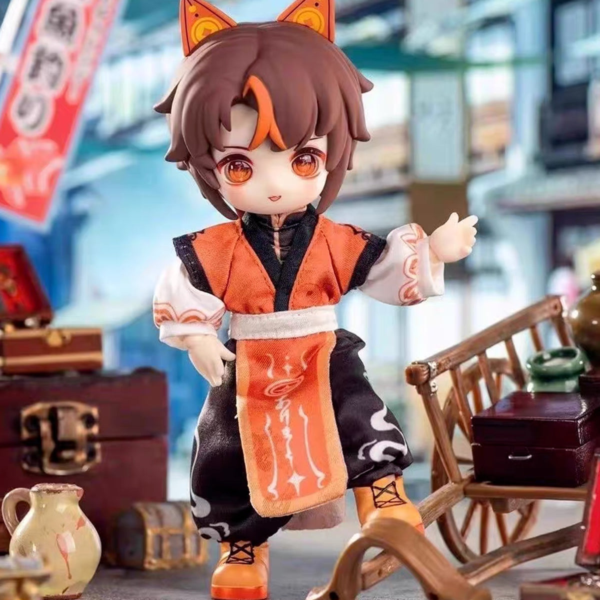 NAGI Cloud Ruins Chronicle Series Action Figures BJD Blind Box - Orange outfit design example; random design not guaranteed