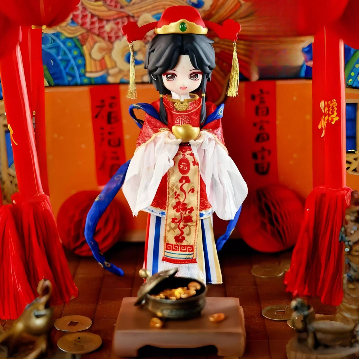 NAGI Windrider Serenade Series 1/12 Action Figure MJD Blind Box - Red outfit design example; random design not guaranteed