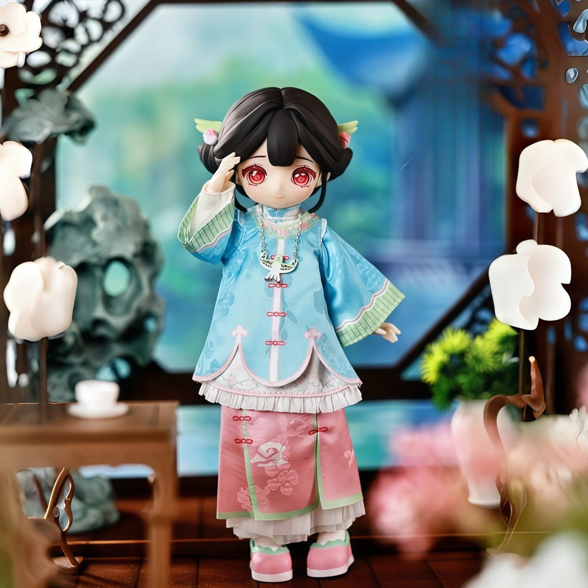 NAGI Windrider Serenade Series 1/12 Action Figure MJD Blind Box - Blue-pink outfit design example; random design not guaranteed