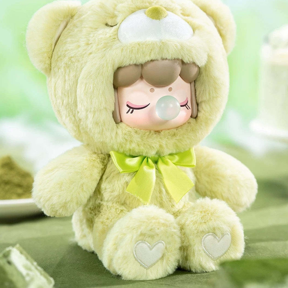 Nanci Colorful Chocolate Cutie Bears: Matcha green bear plush design