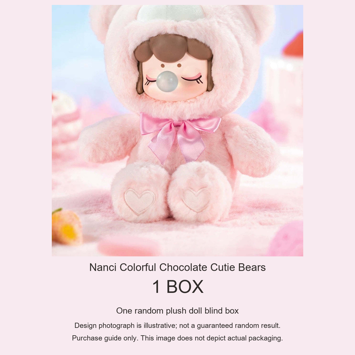 Nanci Colorful Chocolate Cutie Bears purchase guide: one random plush doll blind box; design reference, not actual packaging