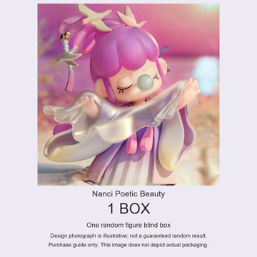 Nanci Poetic Beauty purchase guide: one random figure blind box; illustrative design, not actual packaging
