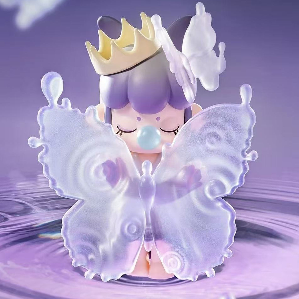 Nanci Secret Fantasy purple-haired crown and translucent butterfly design