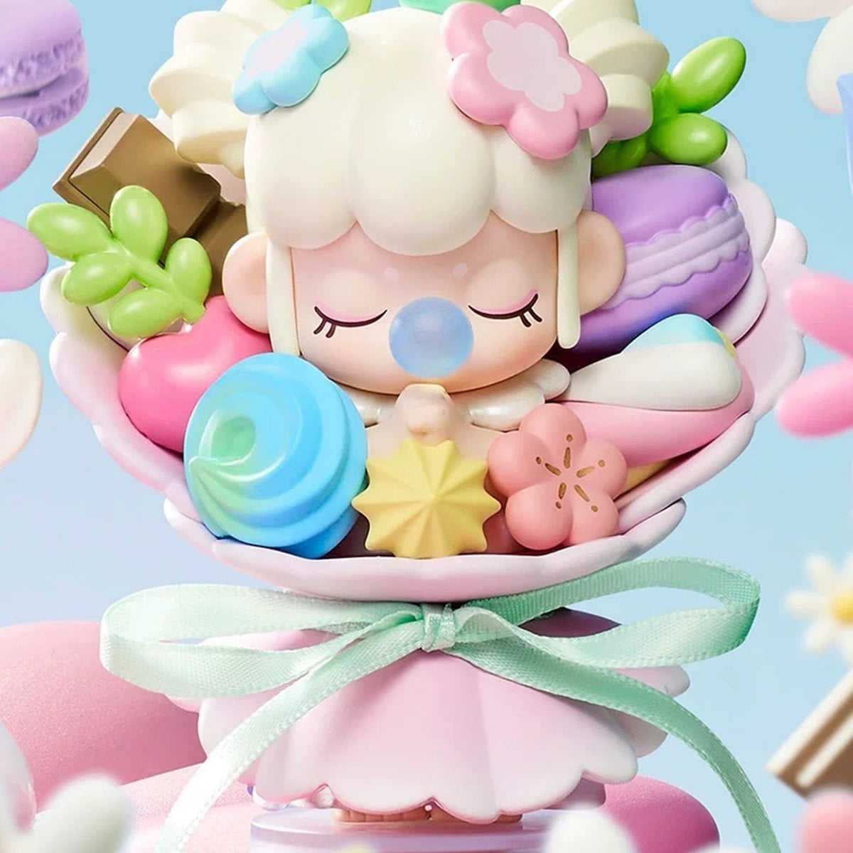 Nanci Sweet Time: White-haired Nanci figure with colourful sweets in a bowl