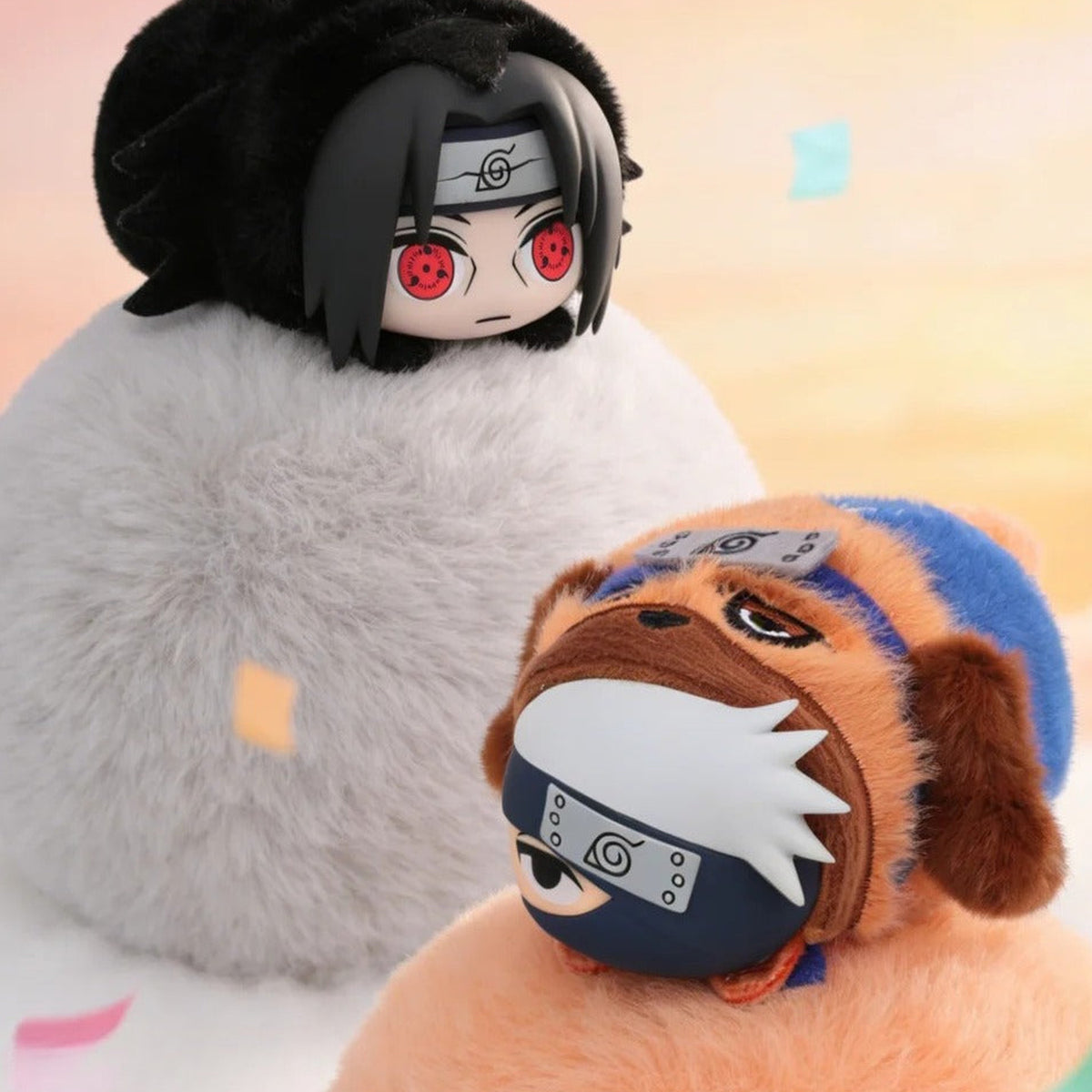 NARUTO Cute Beast Lying Party Series Plush Pendant Blind Box - Complete central lying plush pendant examples with outer upper head cropped; random design not guaranteed