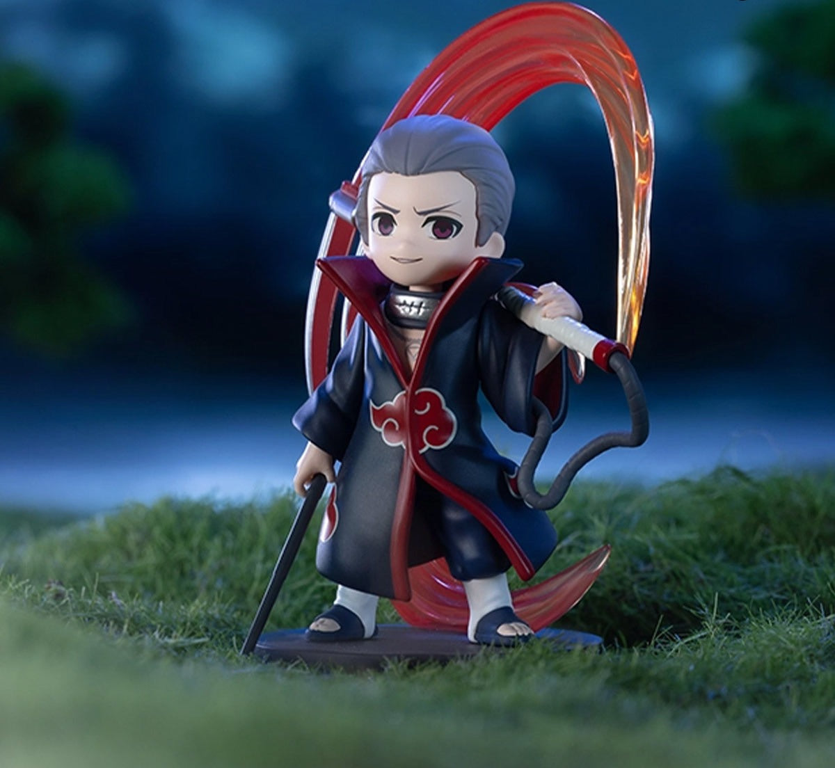 Naruto Shippuden Battle Against Akatsuki blind box series - Hidan design example holding a scythe
