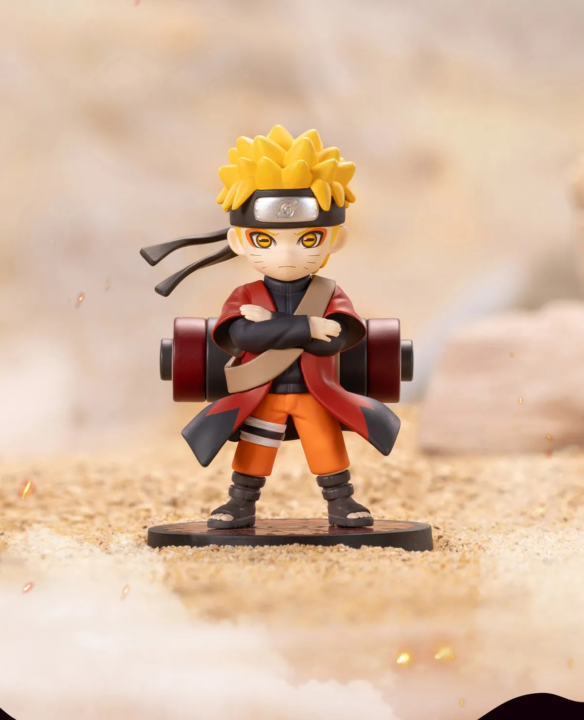 Naruto Shippuden Battle Against Akatsuki blind box series - Naruto secret design example with a scroll; secret not guaranteed