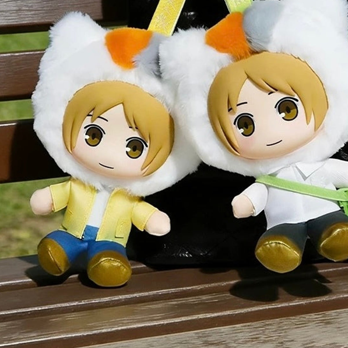 Natsume's Book of Friends Journey Of Seasons Series Plush Pendant Blind Box - Complete central seated plush pendant example; adjacent example cropped; random design not guaranteed