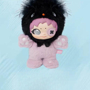 Natural High Family Zoo Series Plush Blind Box - Black pink hood design detail; random design not guaranteed