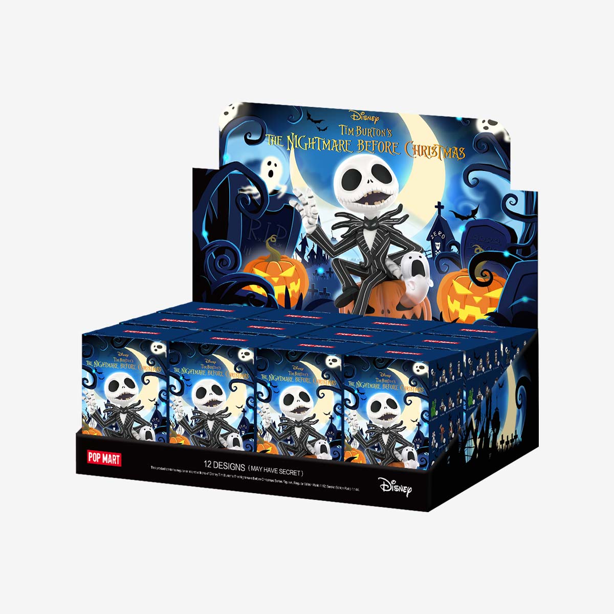 The Nightmare Before Christmas twelve-box display carton reference for the case purchase option