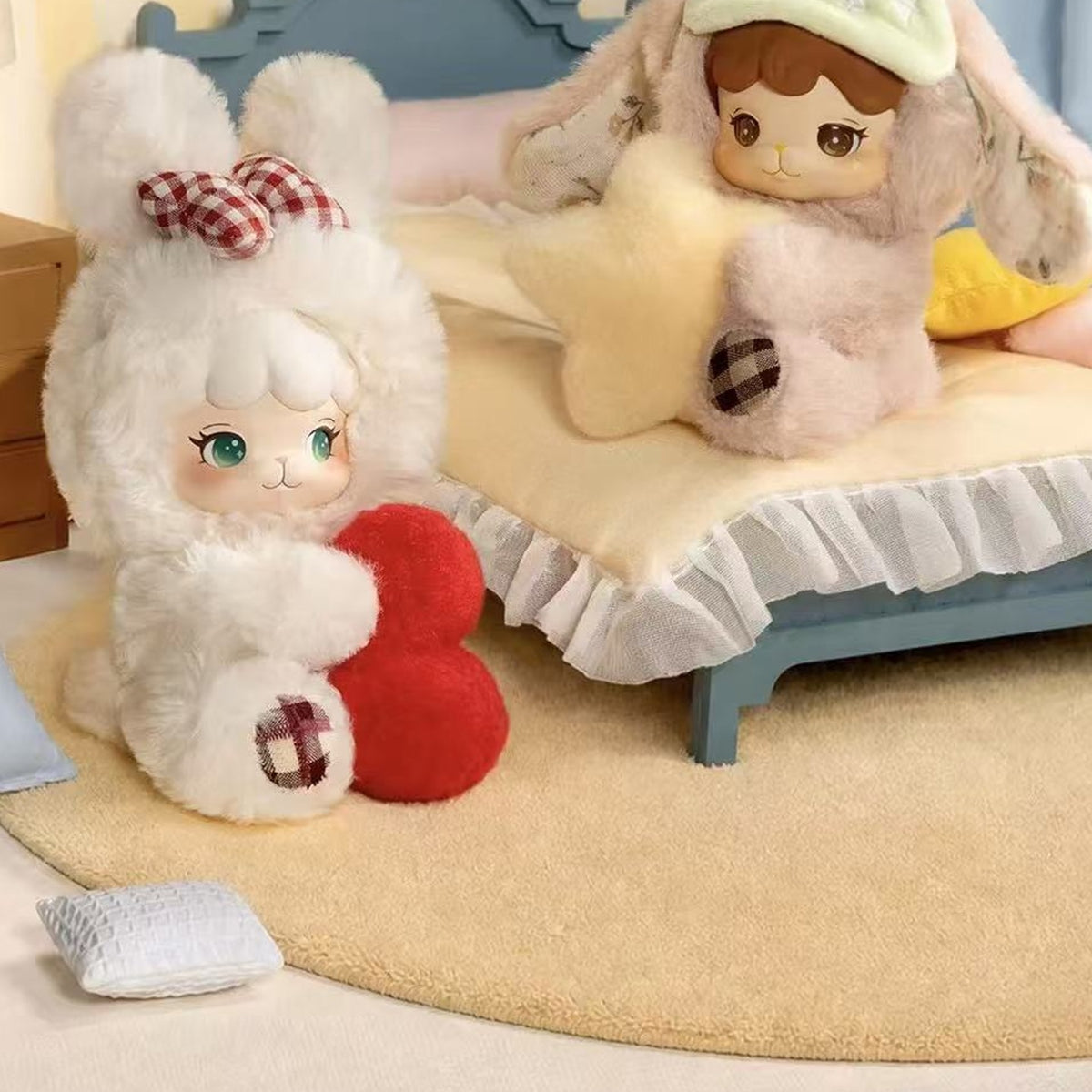 Niki Friends Cute Bedtime Pals Series Plush Pendant Blind Box - Bedtime themed complete plush pendant examples; display props not included; random design not guaranteed