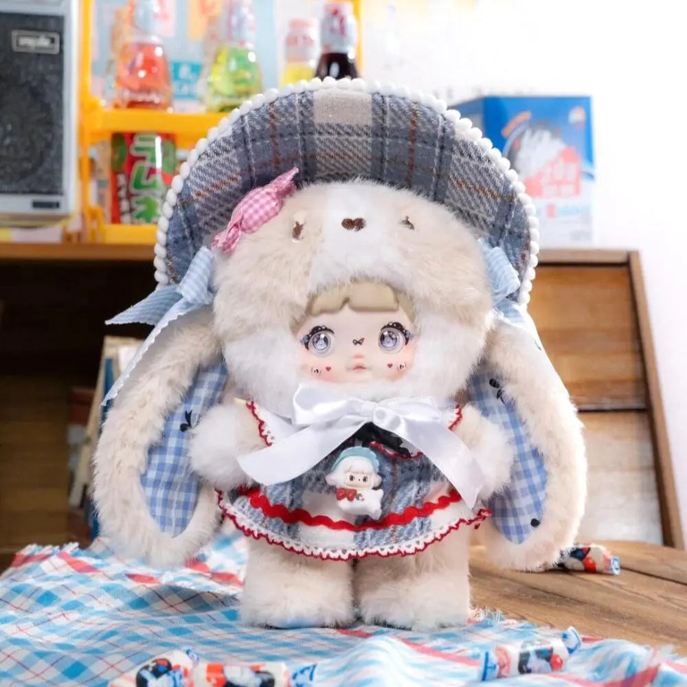 NOMMI About the Childhood — SECRET (MILK CANDY BUNNY) confirmed plush design, front view; display scenery not included
