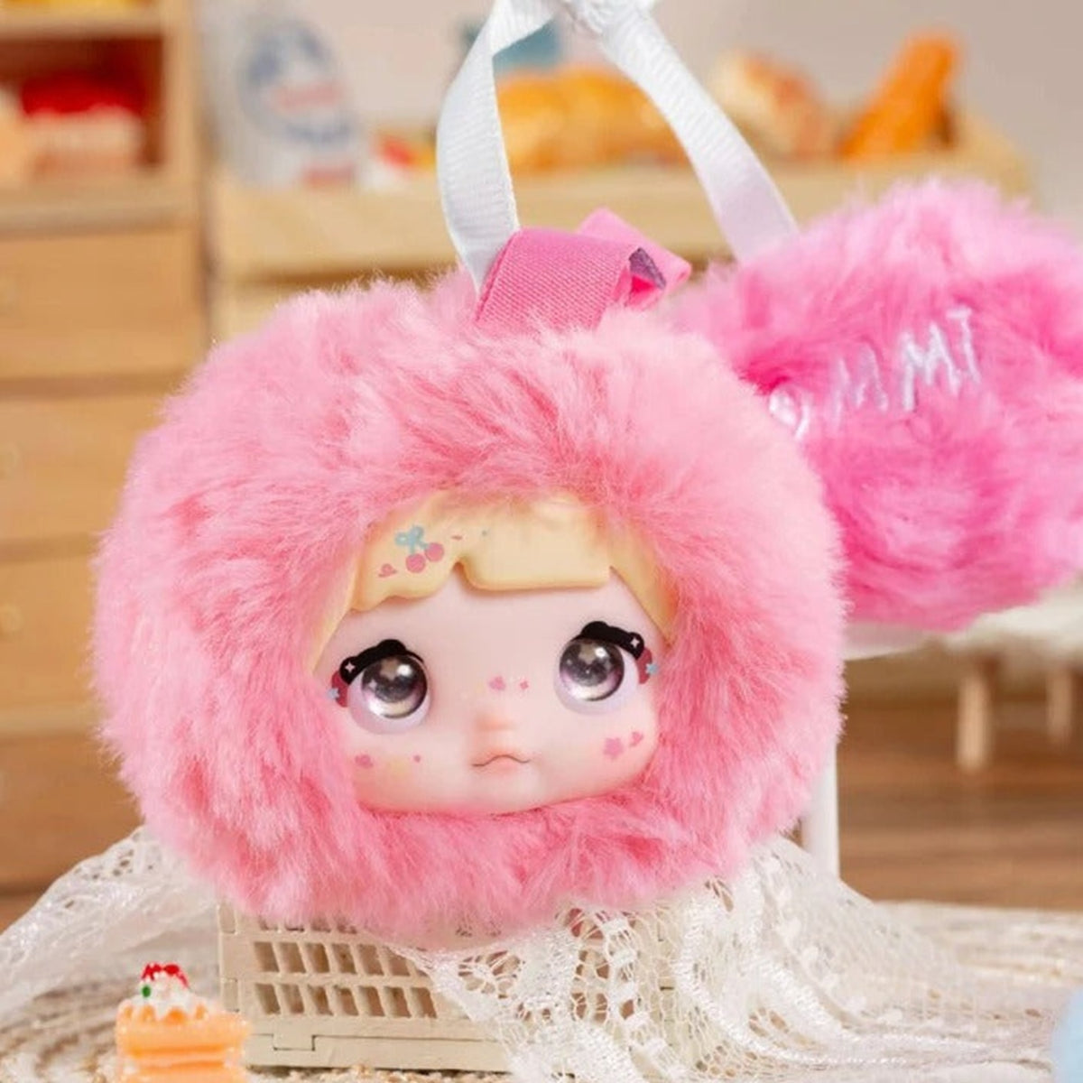 Nommi Glutinous Rice 100% Sweetness Series Plush Blind Box - Pink Glutinous Rice plush example with loop detail; illustrative series image, contents depend on selected purchase option