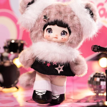 Nommi Pink Energy Series Plush Pendant Blind Box - Plush pendant detail with upper hood ears cropped; display props not included; random design not guaranteed