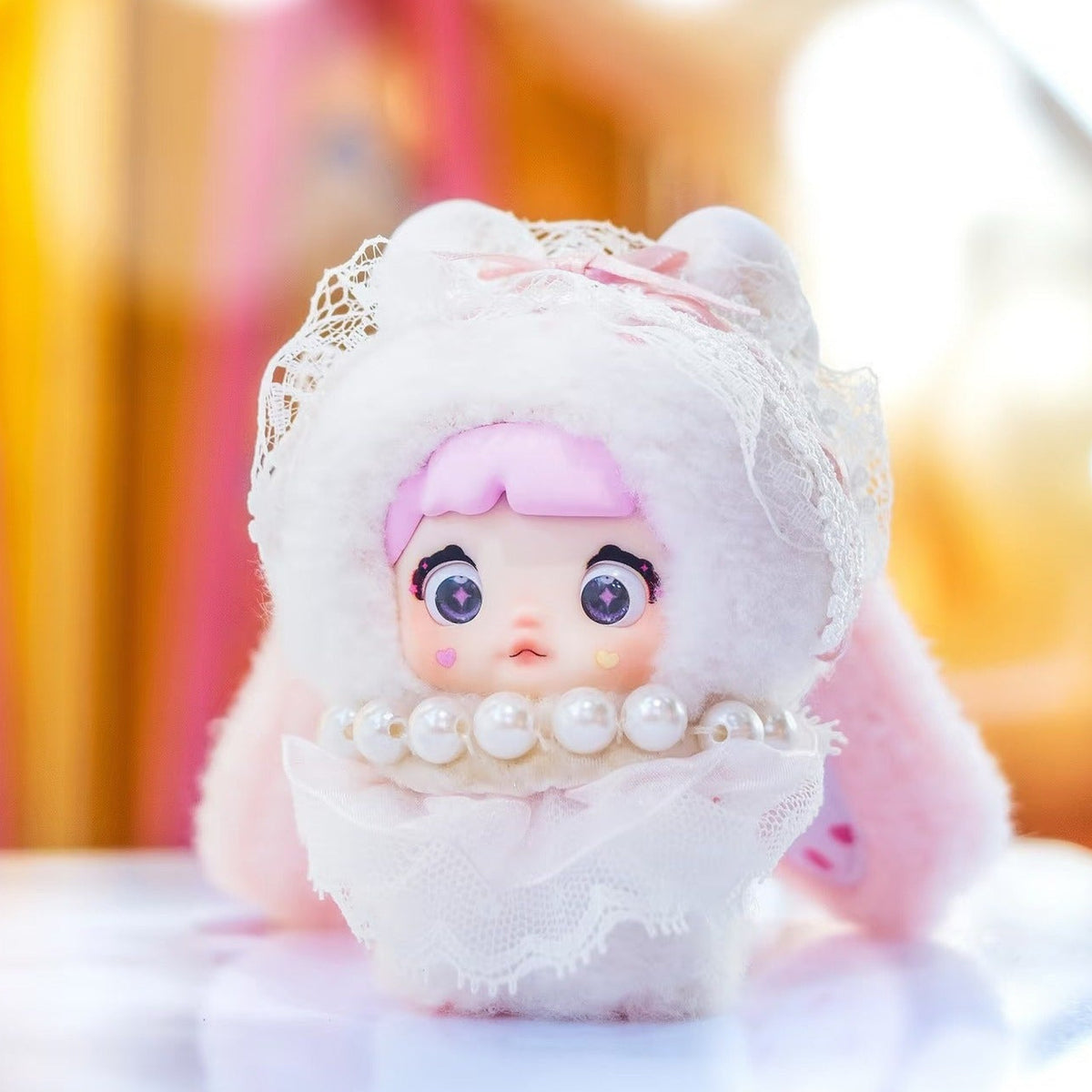 Nommi Sweetheart Bunny Series Plush Dolls, Blind Box - Complete white rabbit plush pendant body; random design not guaranteed