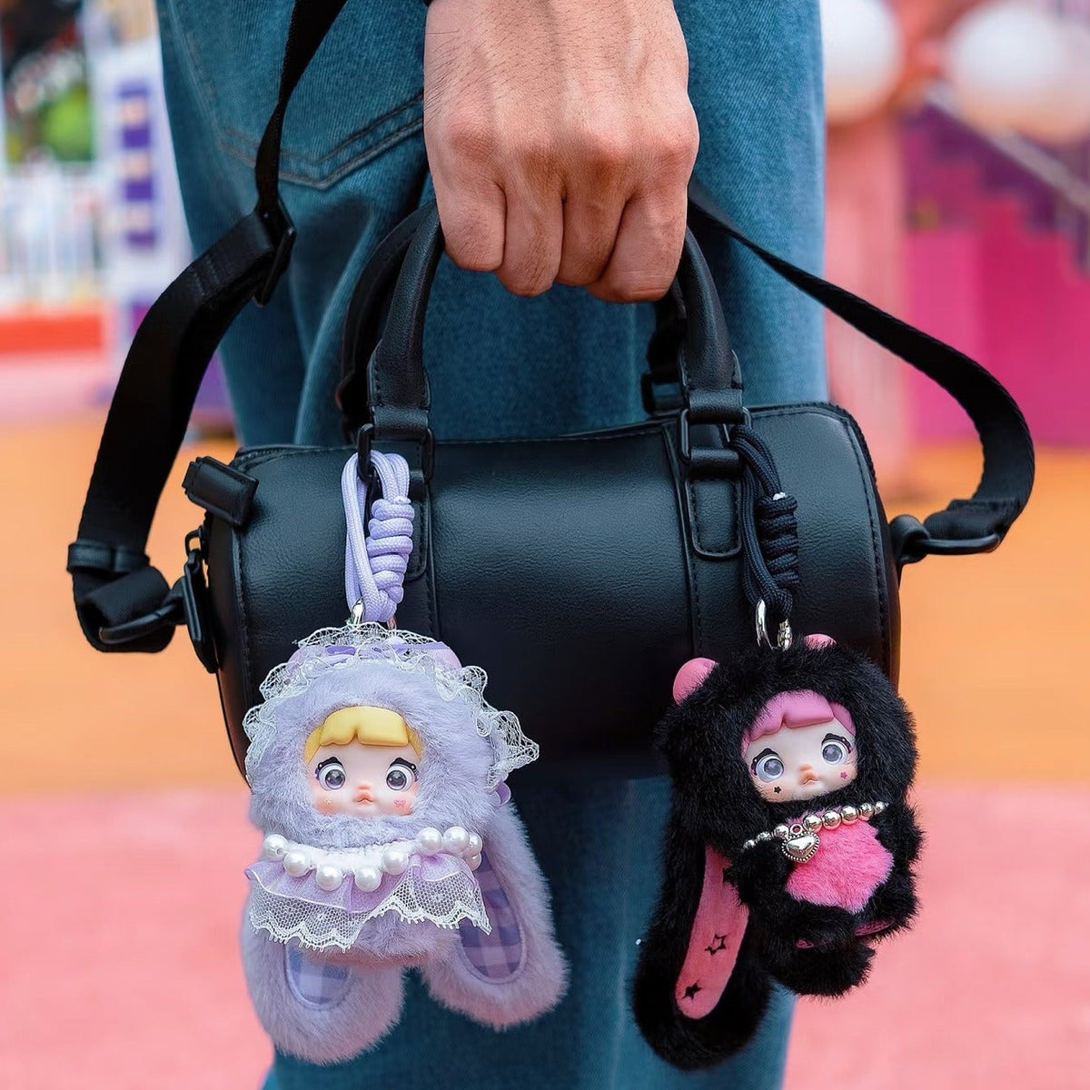 Nommi Sweetheart Bunny Series Plush Dolls, Blind Box - Plush pendant examples attached to bag; bag not included; random design not guaranteed