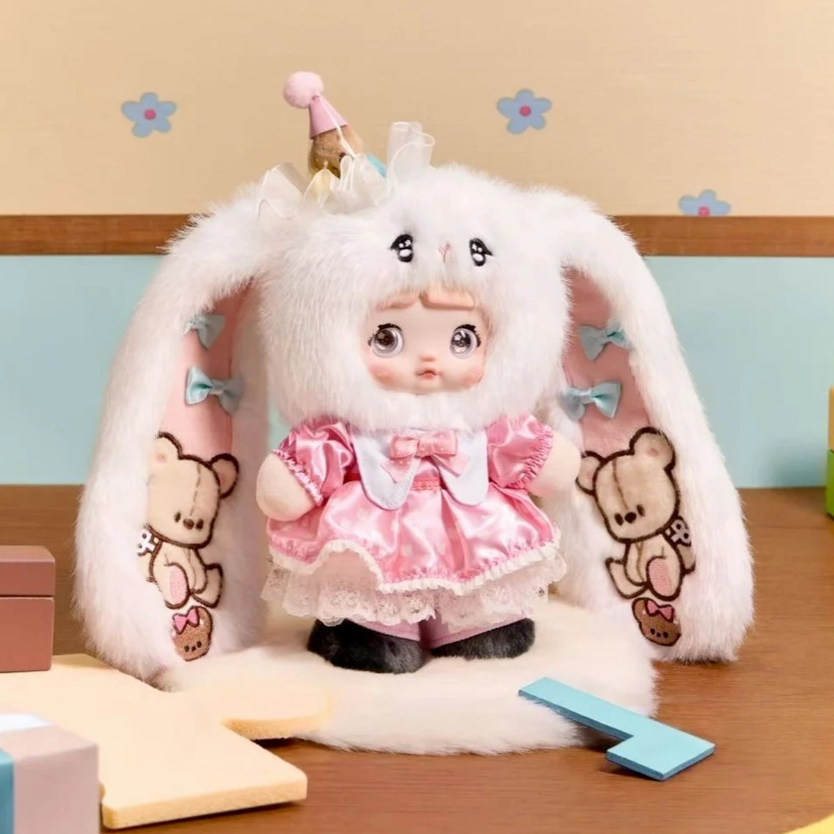 Nommi Treasure Collector Series Plush Blind Box - Complete pink long-eared Treasure Collector plush doll body example; random design not guaranteed