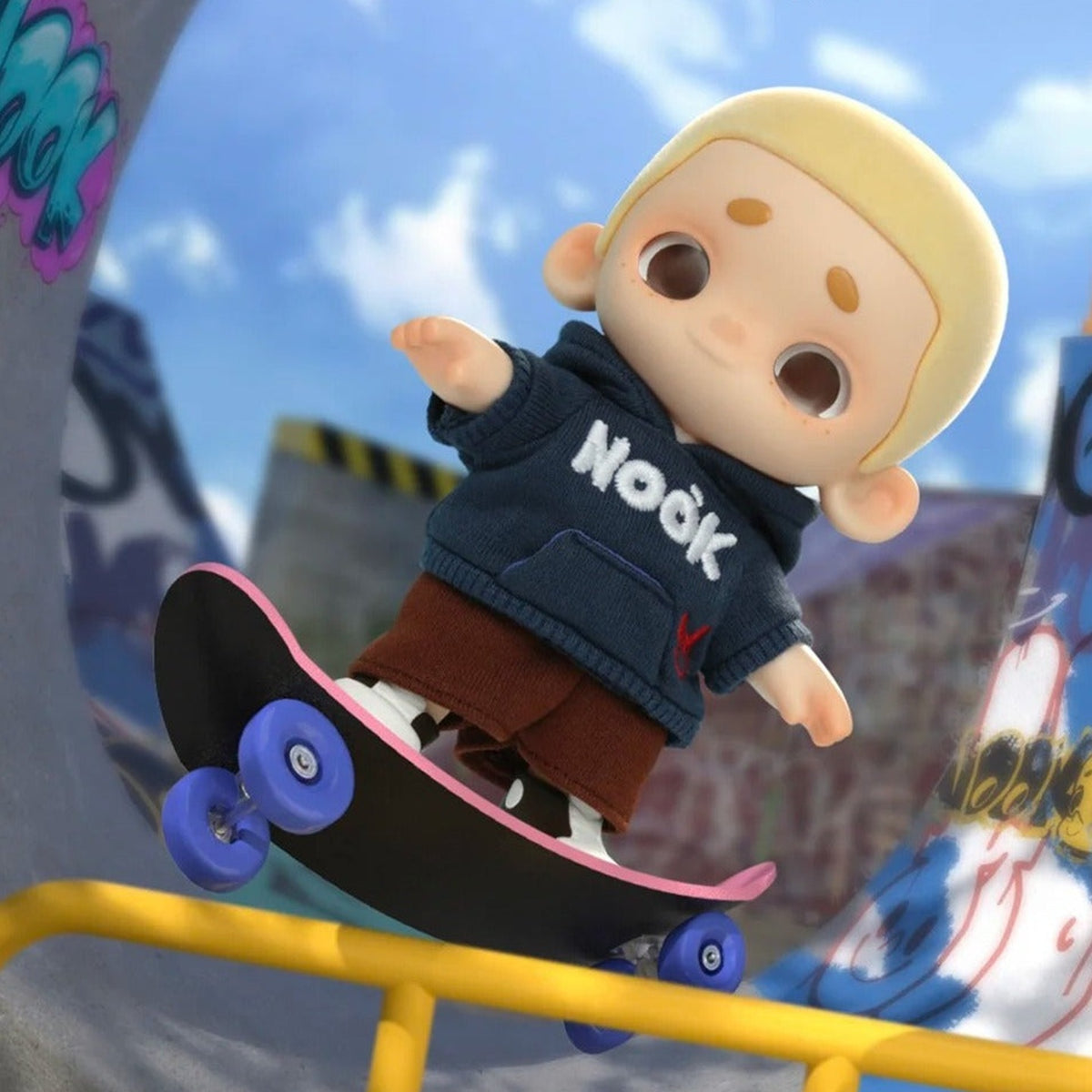 NOOK OOTD Series Plush Doll Blind Box - Skateboard outfit complete design example; random design not guaranteed