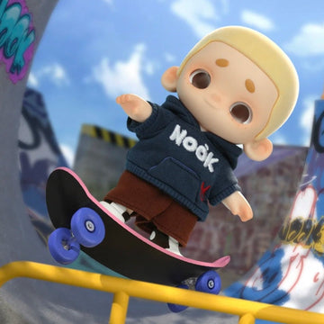 NOOK OOTD Series Plush Doll Blind Box - Skateboard outfit complete design example; random design not guaranteed