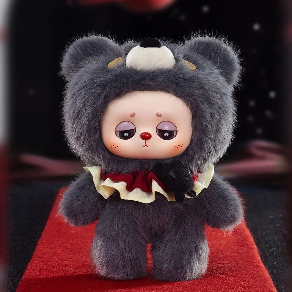 Nourmar Dull Sense Lab Series Vinyl Plush Blind Box - Complete black bear-costume plush doll example; random design not guaranteed