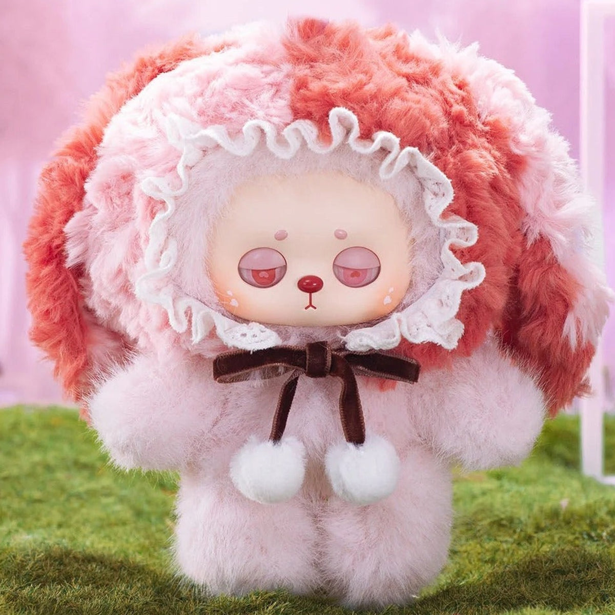 Nourmar Dull Sense Lab Series Vinyl Plush Blind Box - Complete pink rabbit-costume plush doll example; random design not guaranteed