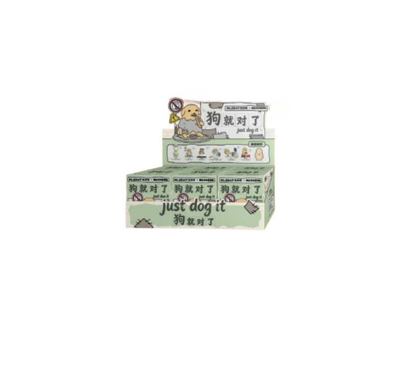 NUDAENG Just Dog It blind-box figure series: six-box display-set packaging