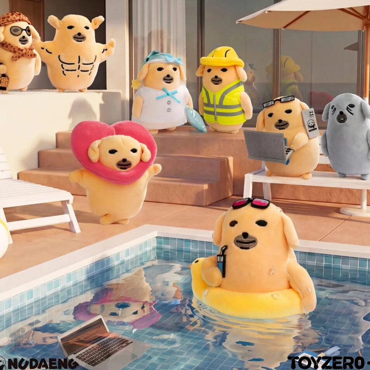 Nudaeng Weekly Life Series Plush Pendant Blind Box - Series design overview; random design not guaranteed