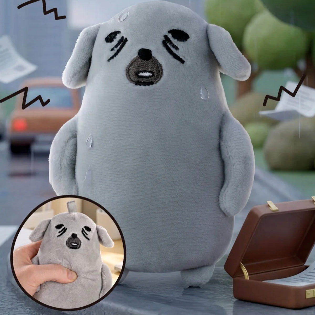Nudaeng Weekly Life Series Plush Pendant Blind Box - Grey design detail; random design not guaranteed