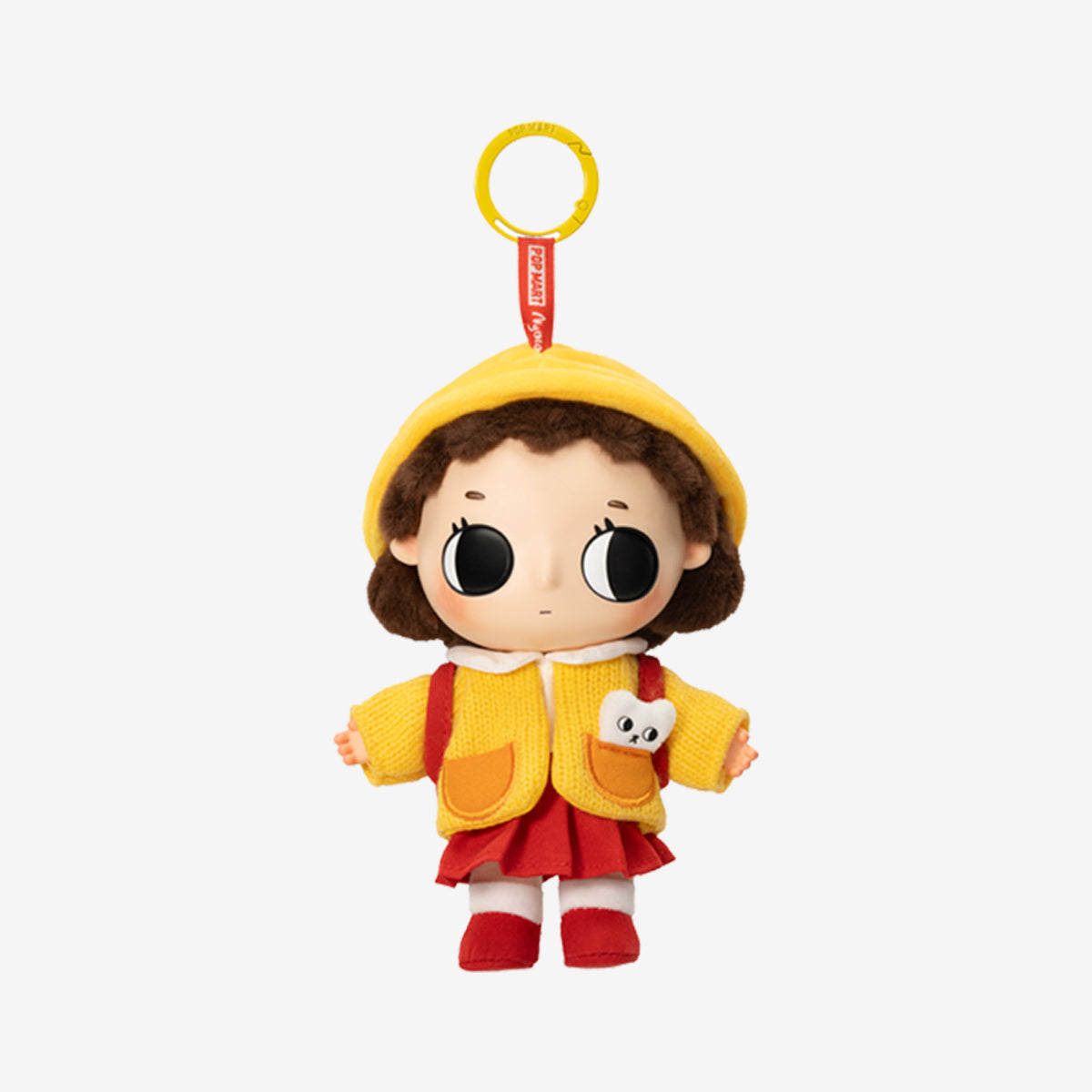NYOTA x Chibi Maruko Chan plush doll pendant front view with hanging ring