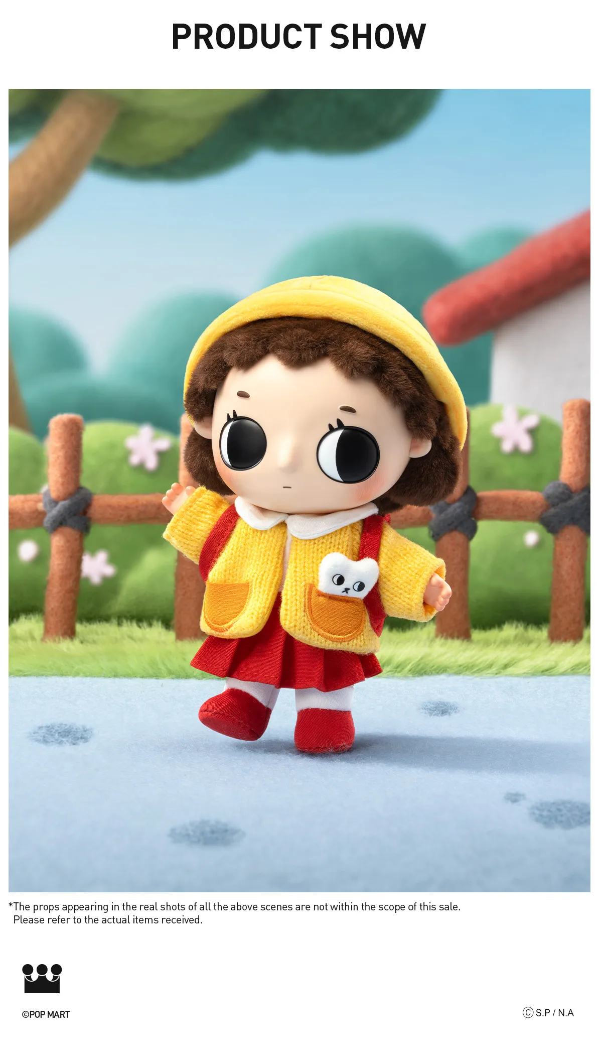 NYOTA x Chibi Maruko Chan plush doll pendant product scene; props not included
